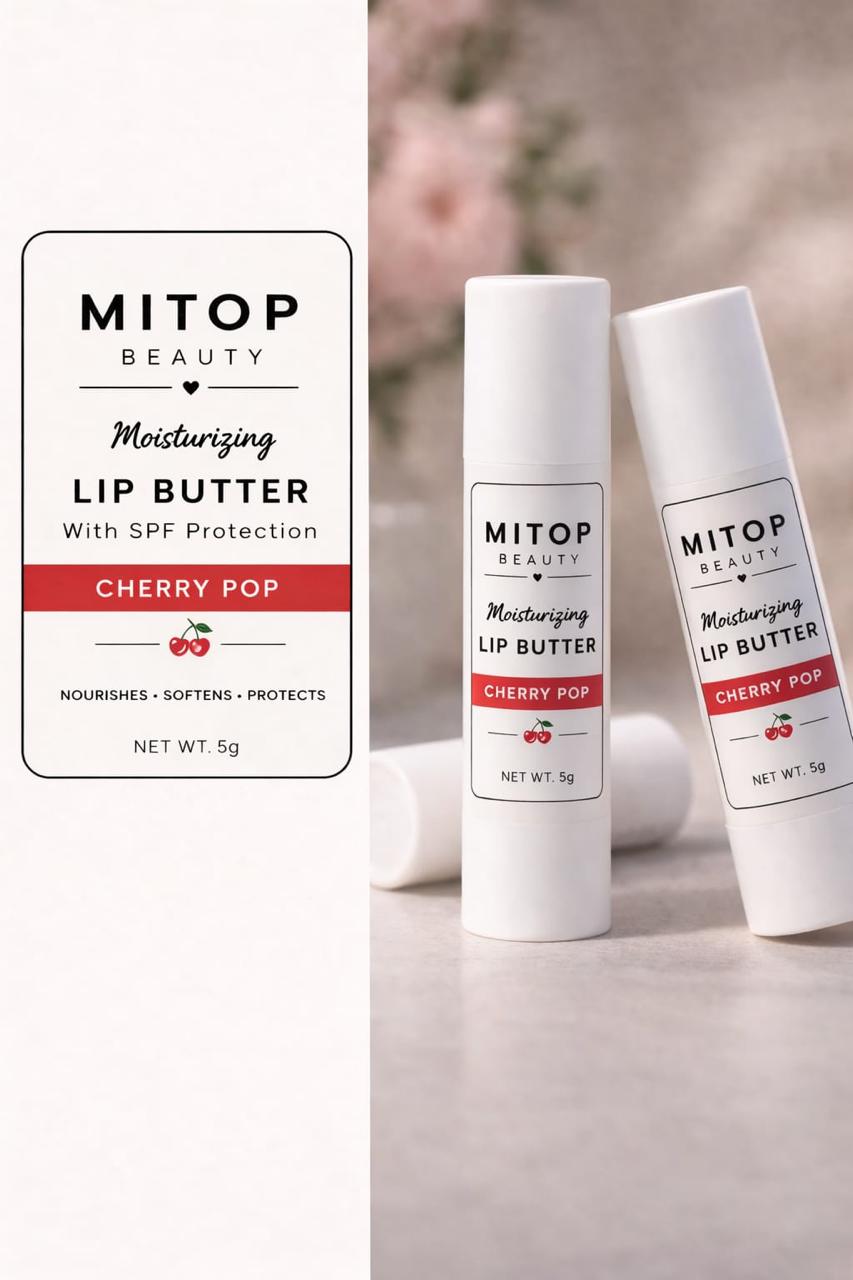 Cherry  Pop  SPF  Mitop Lip  Butter  Stick 💄